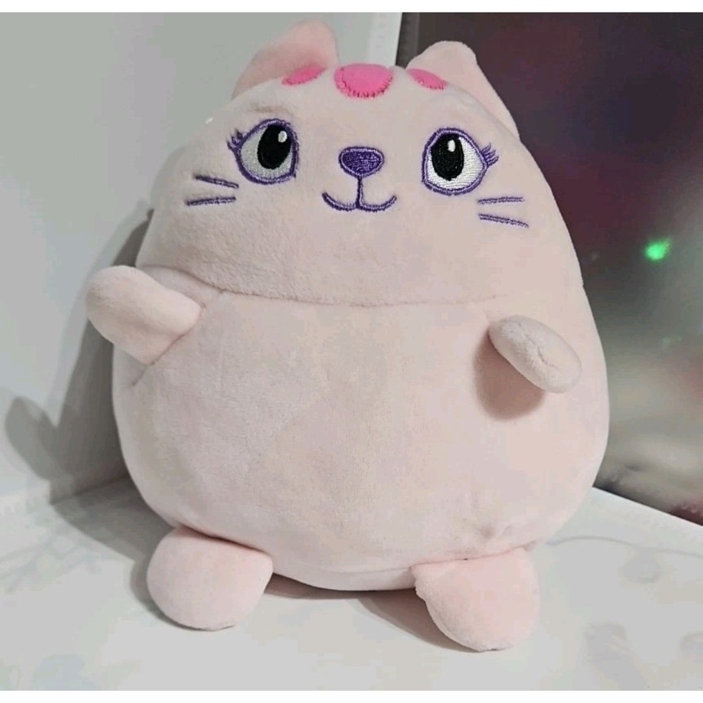 Animal Adventure Pink Kitty Cat Plush Soft Squishy Stuffed Animal Toy 8" #02